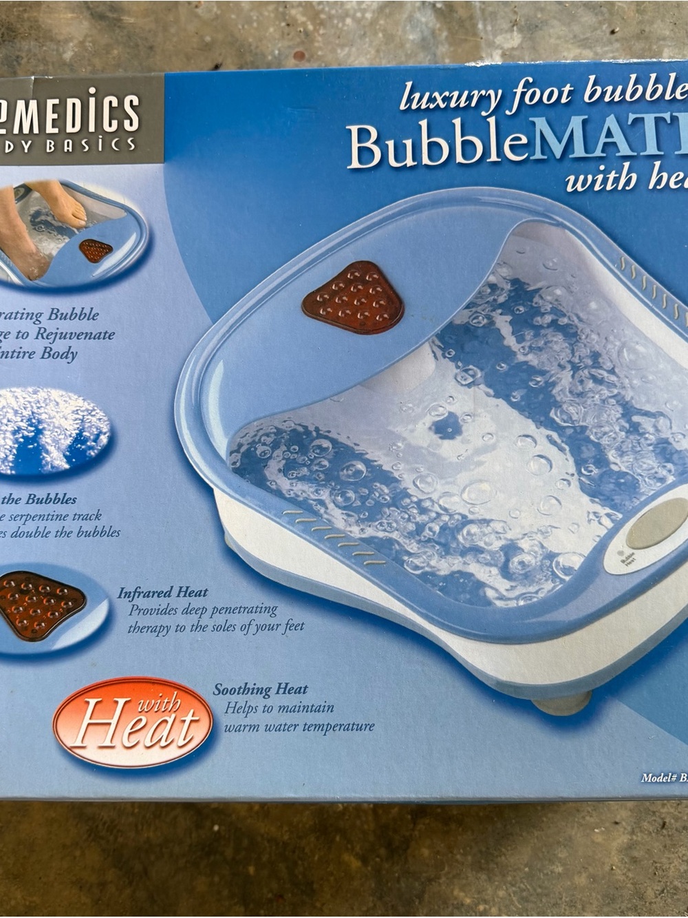 Homedics Blue and White Foot Bubble Spa with Heat